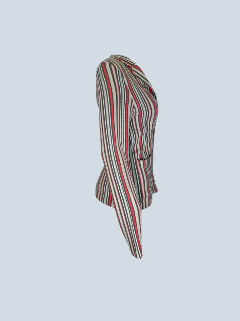 Cardigan in cotone a righe, 42., foto 2 di 7