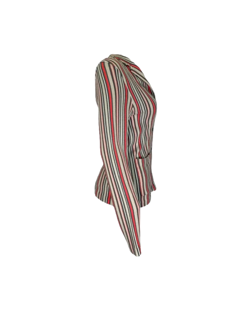 Cardigan in cotone a righe., foto 2 di 7