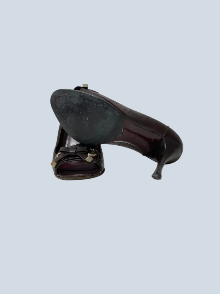 Décolleté open toe in pelle Guccissima, 36,5C., foto 6 di 7