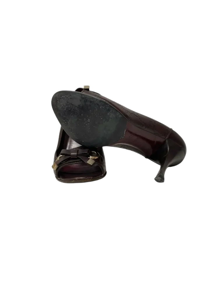 Décolleté open toe in pelle Guccissima., foto 6 di 7