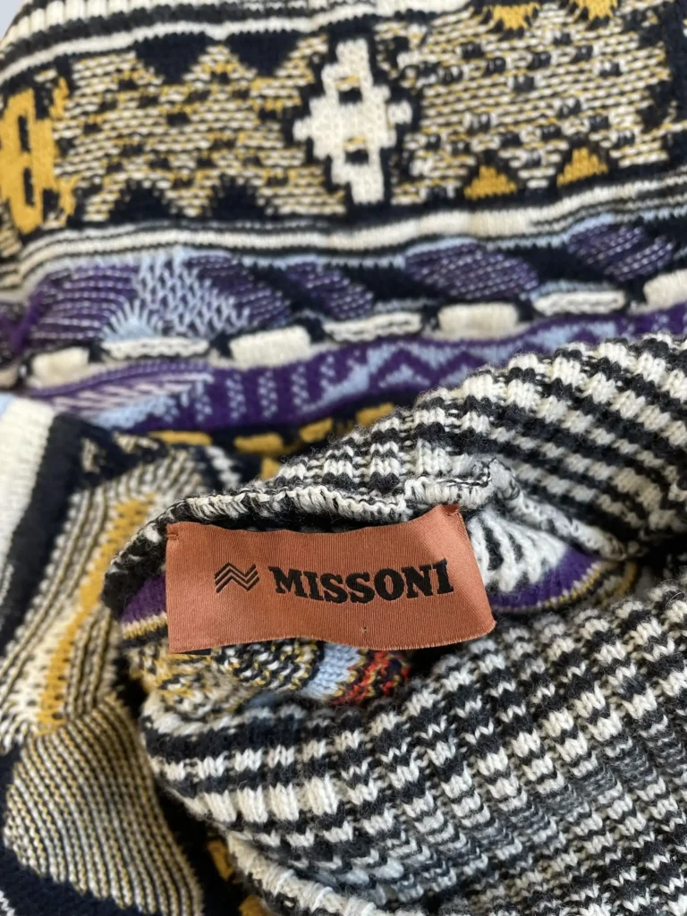 Maglione a collo alto in lana con motivo jacquard., foto 5 di 6