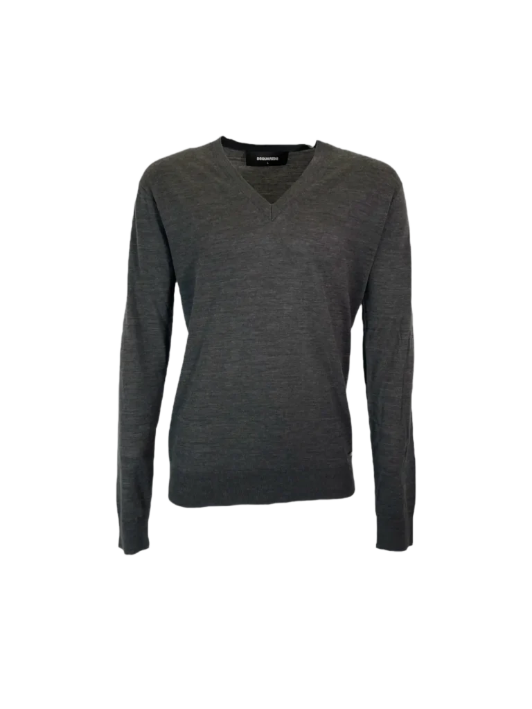 Cool wool V-neck sweater.