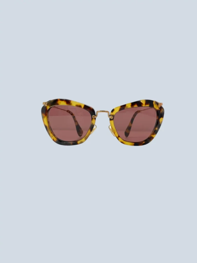 Occhiali da sole Cat Eye in acetato havana e metallo., foto 3 di 8