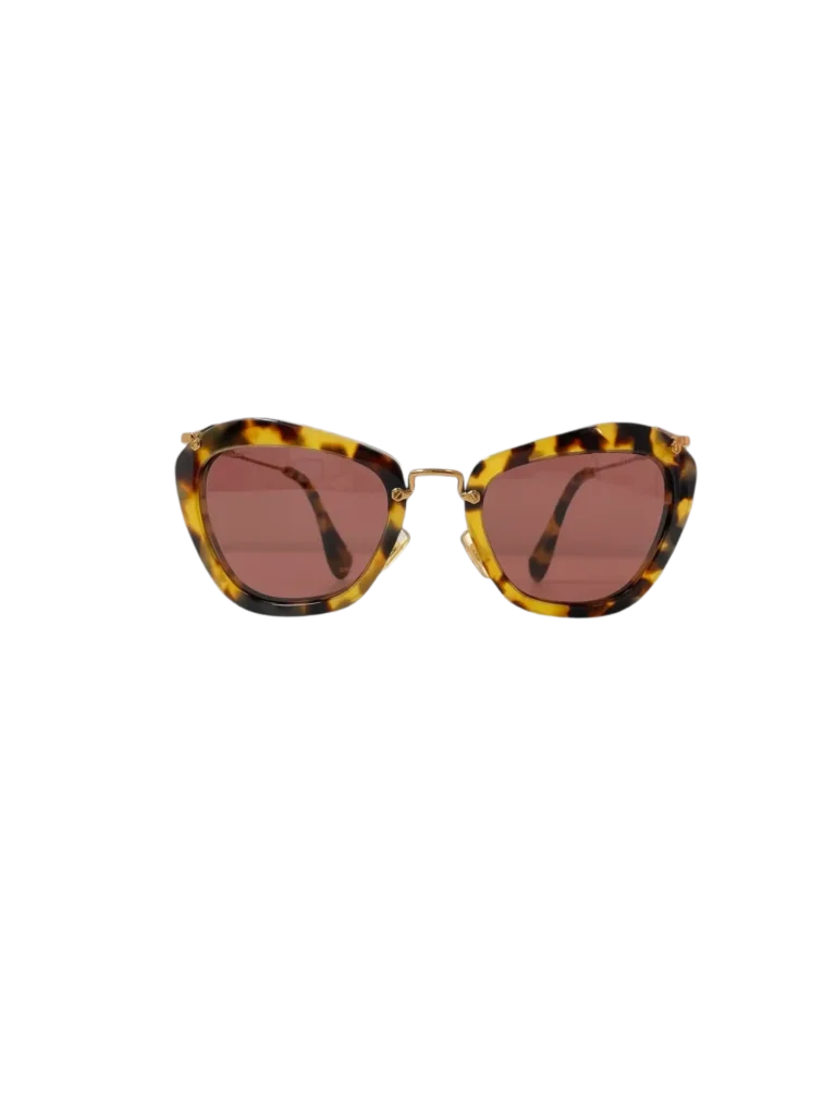 Occhiali da sole Cat Eye in acetato havana e metallo., foto 3 di 8