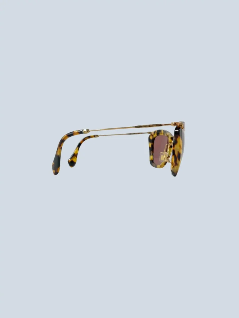 Occhiali da sole Cat Eye in acetato havana e metallo., foto 2 di 8