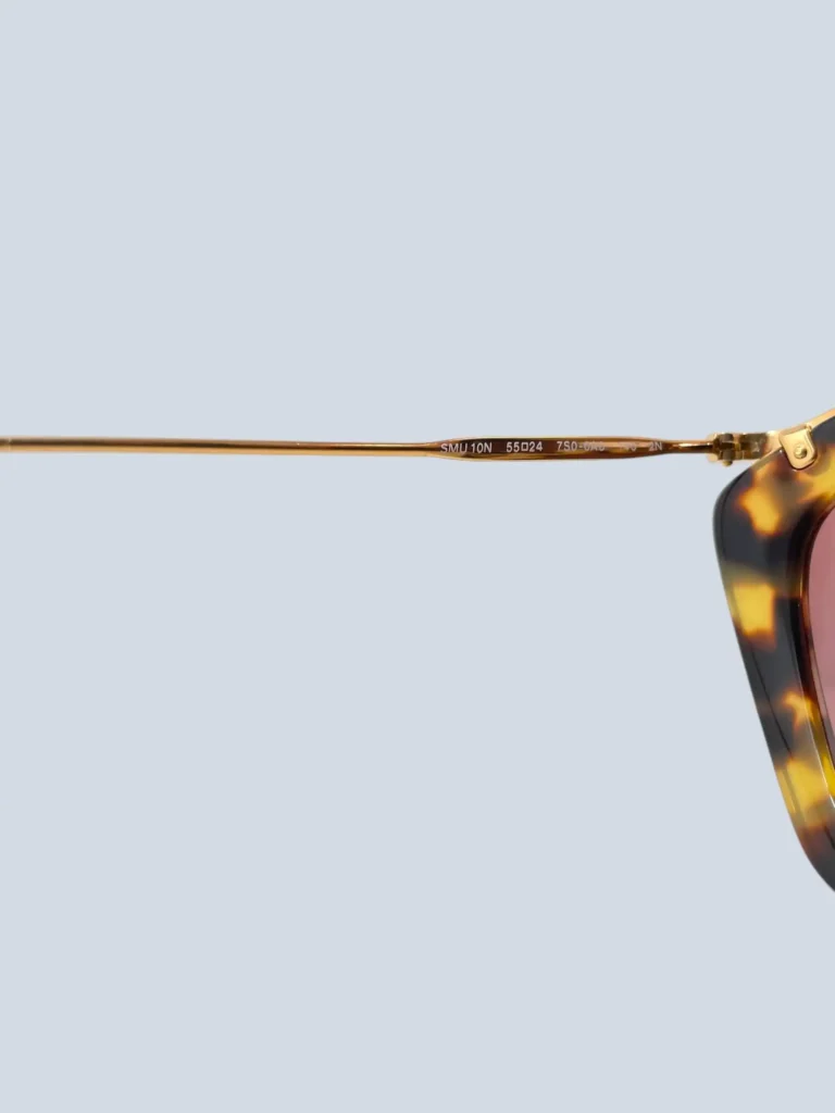 Occhiali da sole Cat Eye in acetato havana e metallo., foto 8 di 8