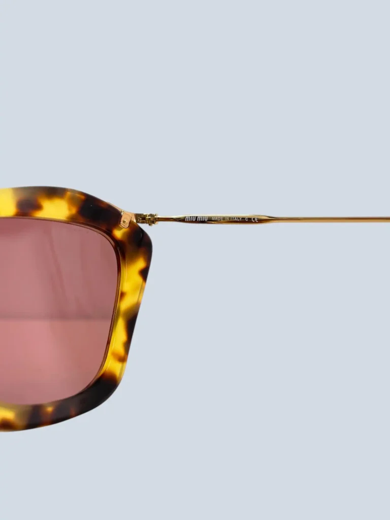 Occhiali da sole Cat Eye in acetato havana e metallo., foto 7 di 8