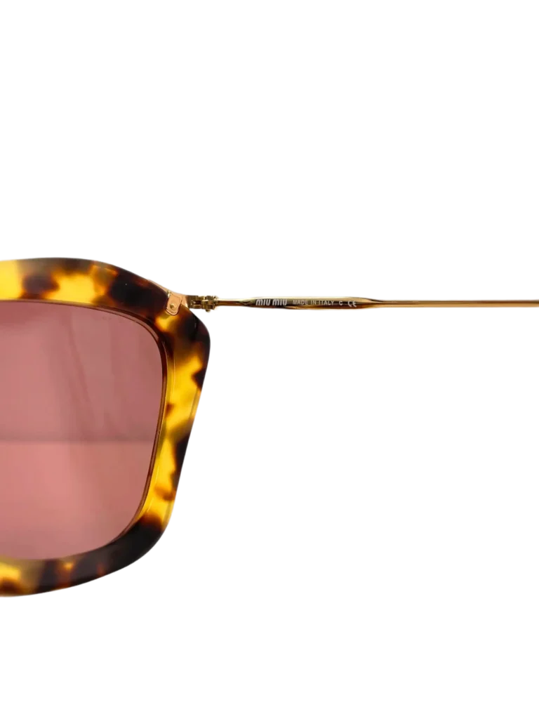 Occhiali da sole Cat Eye in acetato havana e metallo., foto 7 di 8