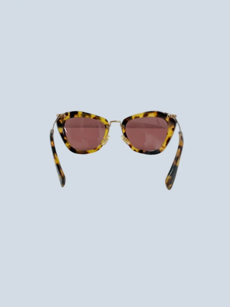 Occhiali da sole Cat Eye in acetato havana e metallo., foto 4 di 8
