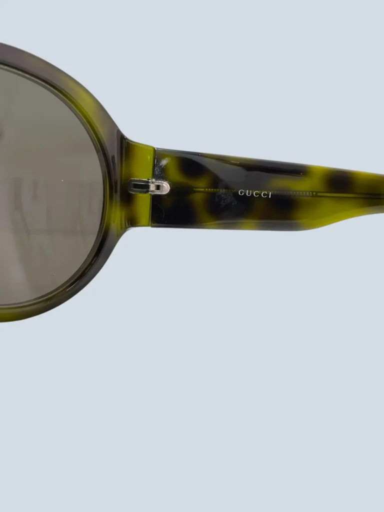 Occhiali da sole rotondi in acetato con logo strass., foto 7 di 7