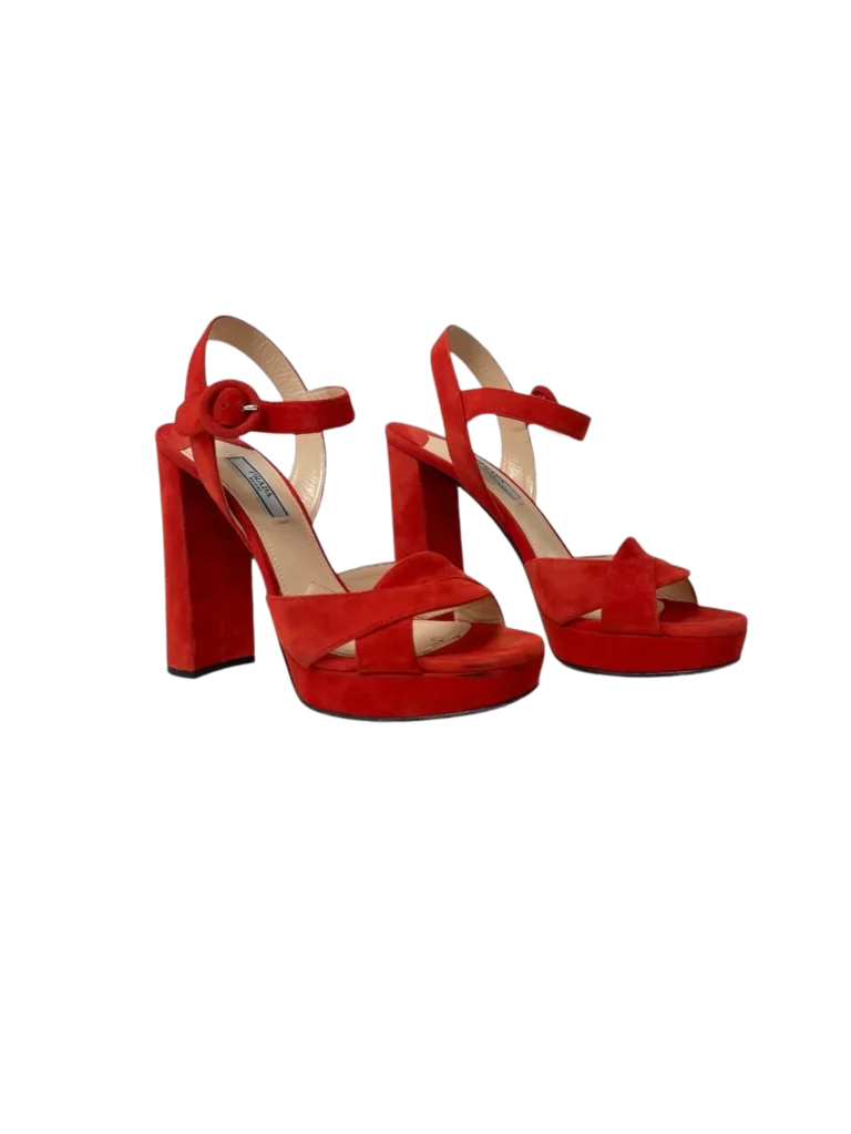 Sandali in suede con platform., foto 2 di 7
