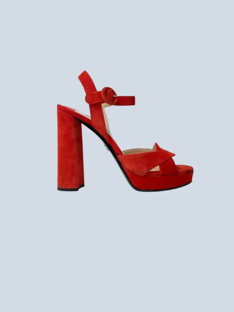 Sandali in suede con platform, 38.