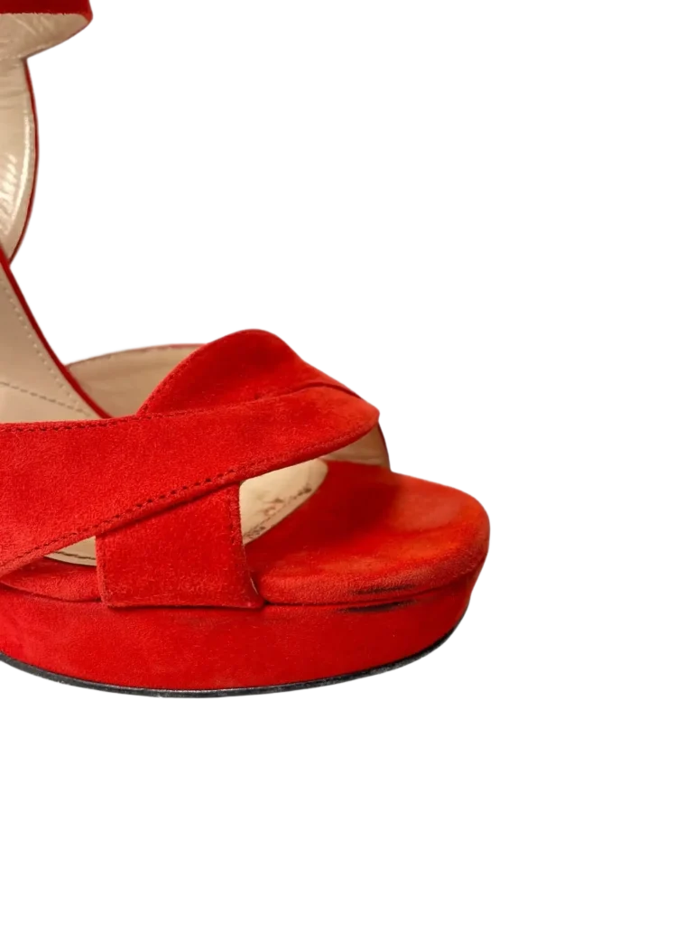 Sandali in suede con platform., foto 6 di 7