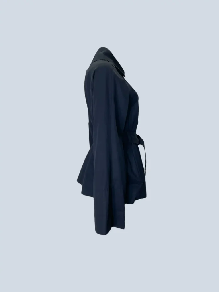 Maite short double-breasted cotton trench coat, III., photo 3 of 11