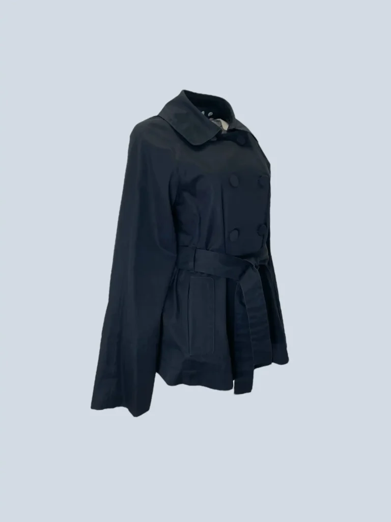 Maite short double-breasted cotton trench coat, III., photo 2 of 11