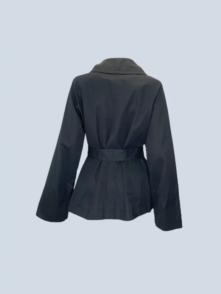 Maite short double-breasted cotton trench coat, III., photo 4 of 11
