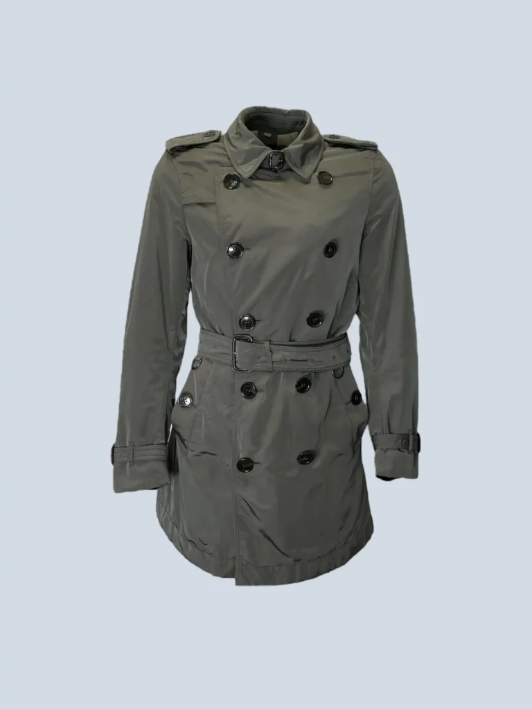 Trench doppiopetto in nylon imbottito, S.