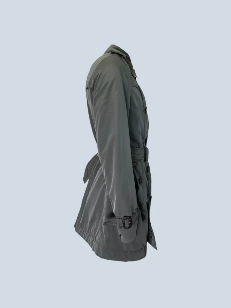 Trench doppiopetto in nylon imbottito, S., foto 3 di 11
