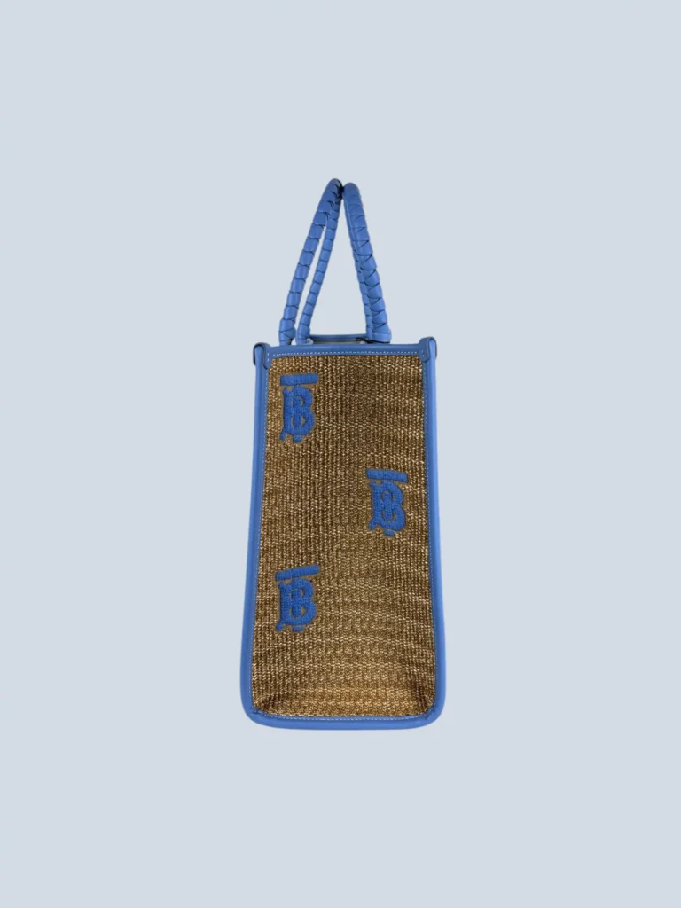 Borsa Freya tote grande in rafia con ricamo., foto 3 di 10