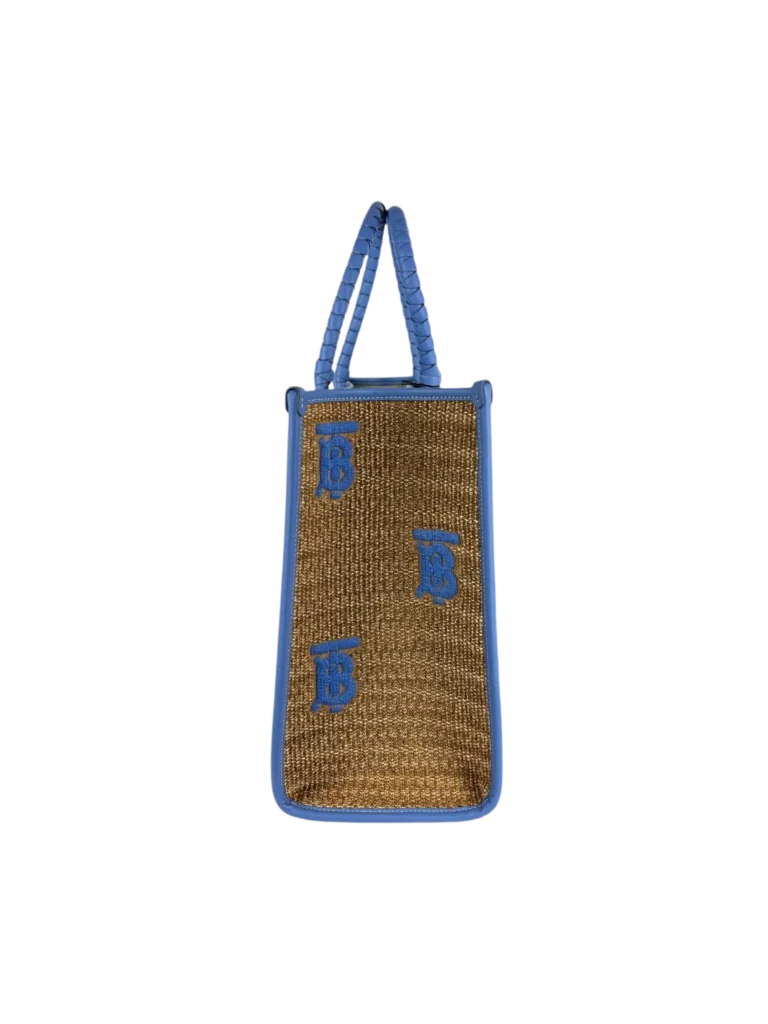 Borsa Freya tote grande in rafia con ricamo., foto 3 di 10