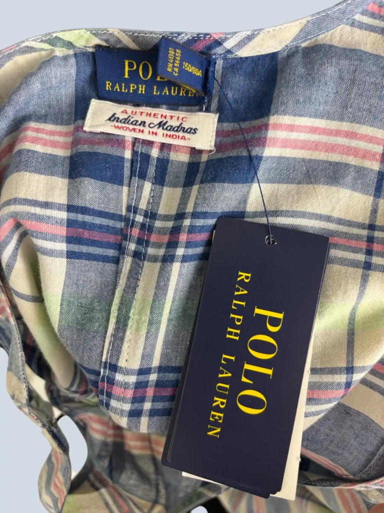 Polo Ralph Lauren, abito lungo in cotone con motivo check, 0., foto 5 di 7