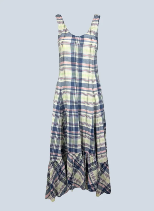 <b>Polo Ralph Lauren</b> <br> abito lungo in cotone con motivo check, 0.