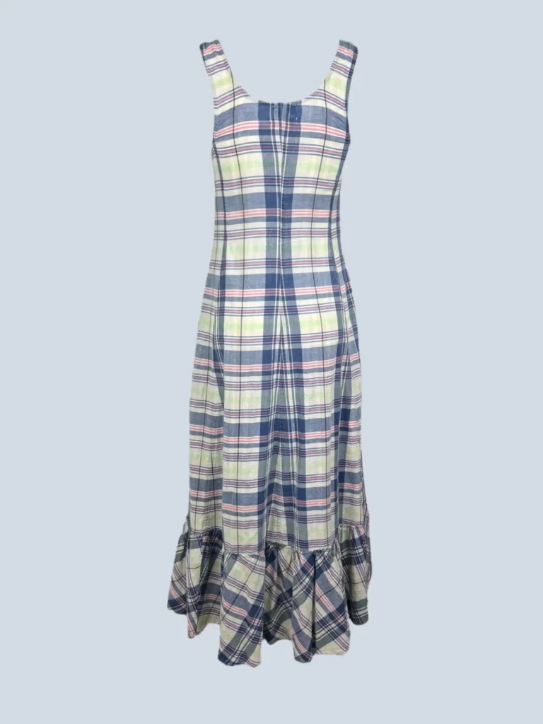 Polo Ralph Lauren, abito lungo in cotone con motivo check, 0., foto 3 di 7