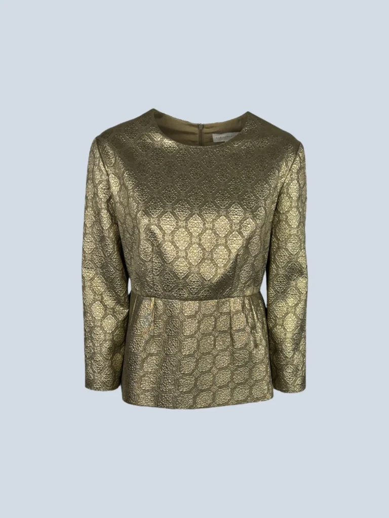 Blusa con manica 3/4 in seta, 40.