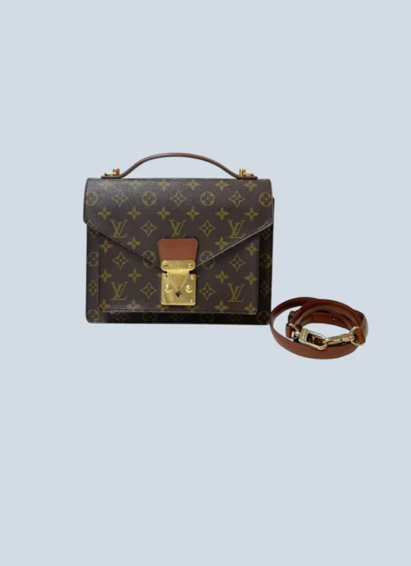<b>Louis Vuitton</b><br> borsa a tracolla Monceau 26 in tela Monogram e pelle.