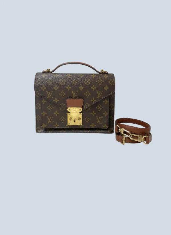 <b>Louis Vuitton</b><br> borsa a tracolla Monceau 26 in tela Monogram e pelle.