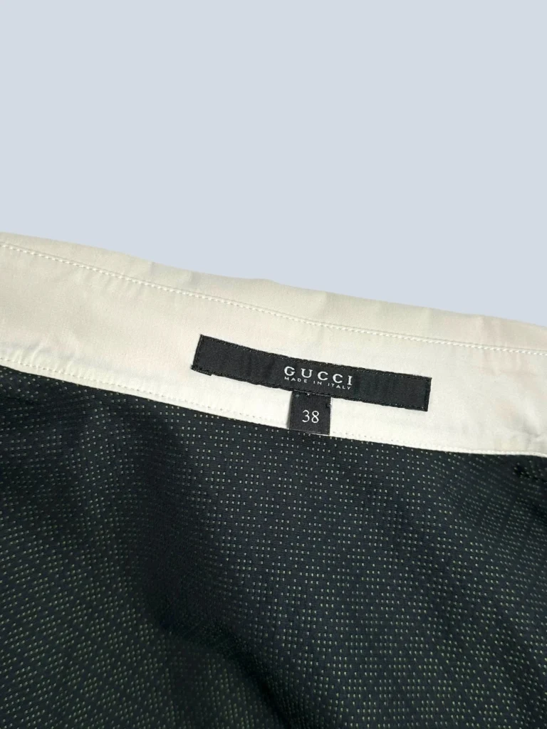 Camicia in cotone con gemelli logati., foto 7 di 7