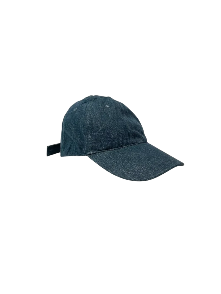 Denim baseball cap.
