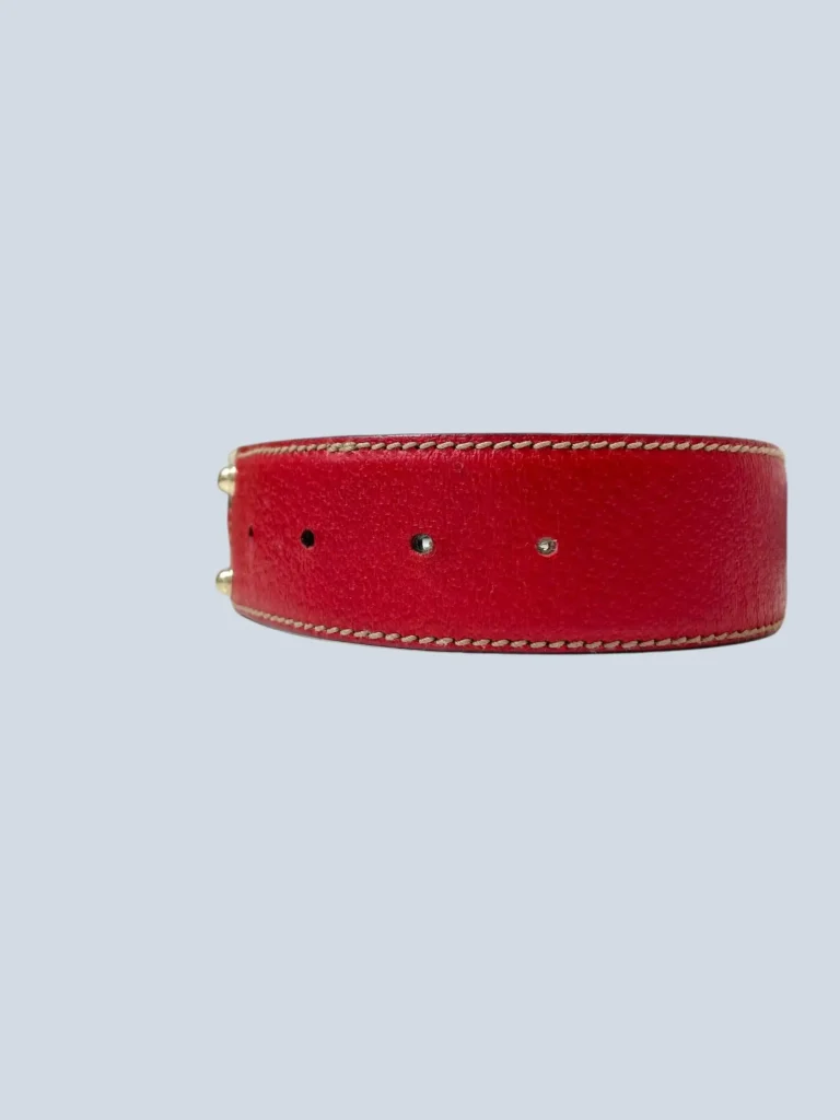 Interlocking leather and web fabric belt, photo 4 of 7