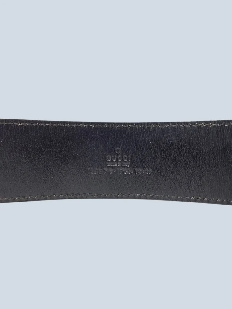 Interlocking leather and web fabric belt, photo 3 of 7