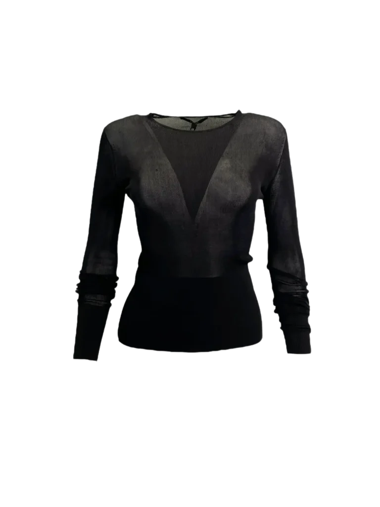 Maglia a maniche lunghe in seta.