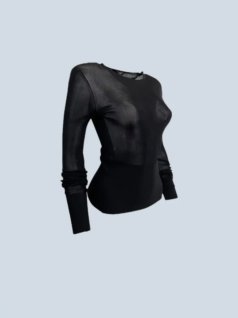 Maglia a maniche lunghe in seta, XS., foto 2 di 8