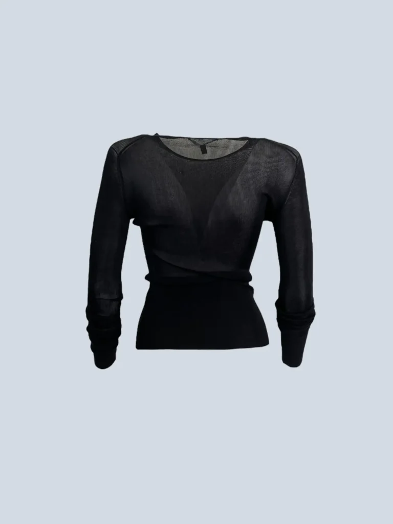 Maglia a maniche lunghe in seta, XS., foto 4 di 8