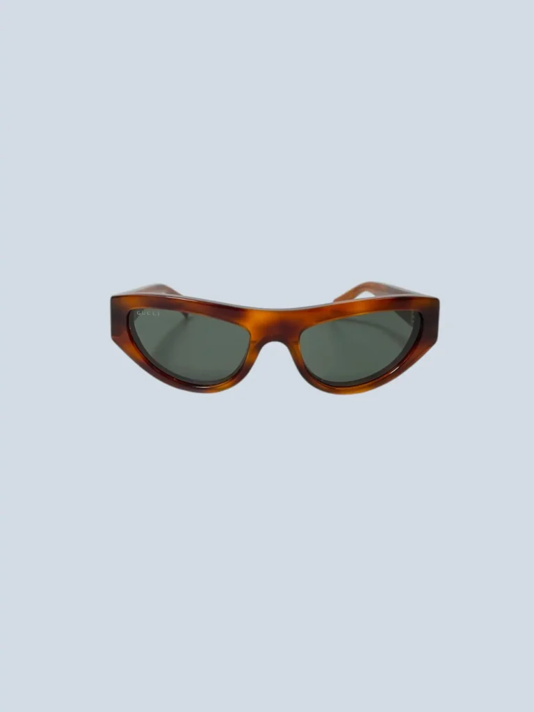 Occhiali da sole Cat Eye in acetato havana., foto 2 di 7