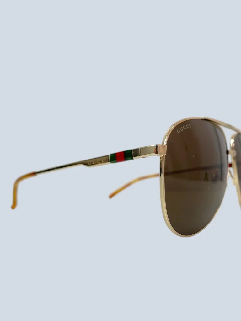Occhiali da sole aviator in metallo e web., foto 5 di 8