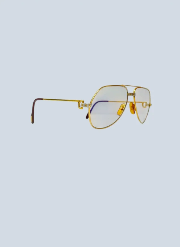<b>Cartier</b><br> occhiali da vista Santos Vendôme in metallo.