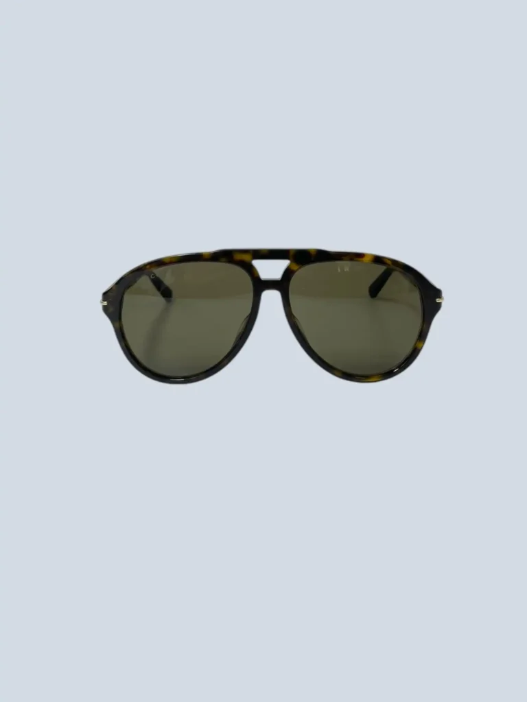Occhiali da sole aviator in acetato havana., foto 3 di 6