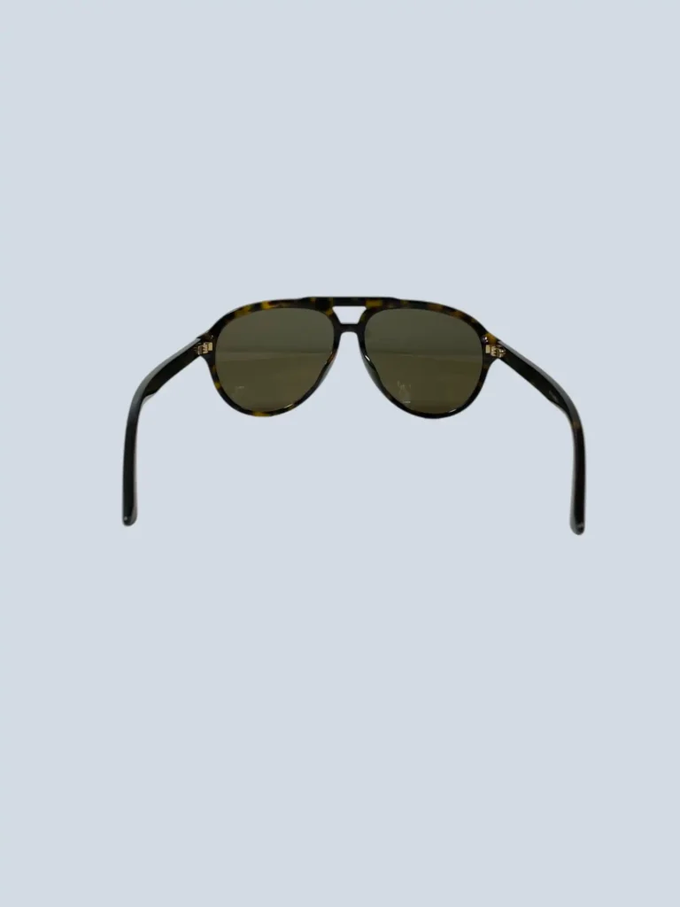 Occhiali da sole aviator in acetato havana., foto 4 di 6