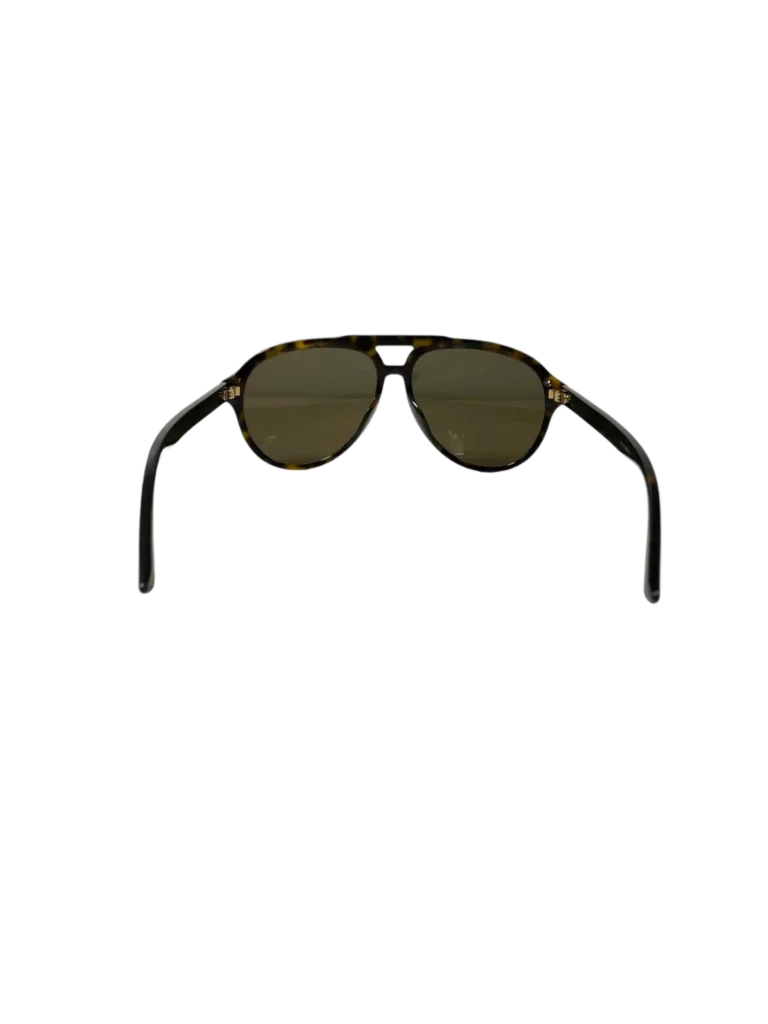 Occhiali da sole aviator in acetato havana., foto 4 di 6