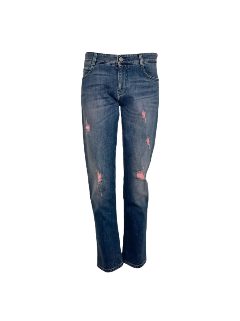 Pantaloni in denim distressed delavé, 26.