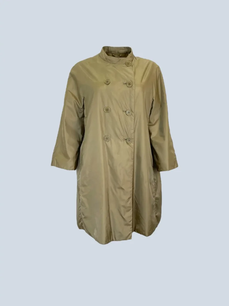 Nylon double-breasted lightweight coat, L.