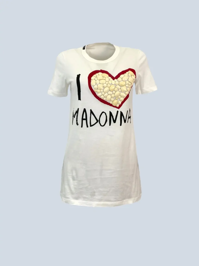 T-shirt "I Love Madonna" in cotone, 42.