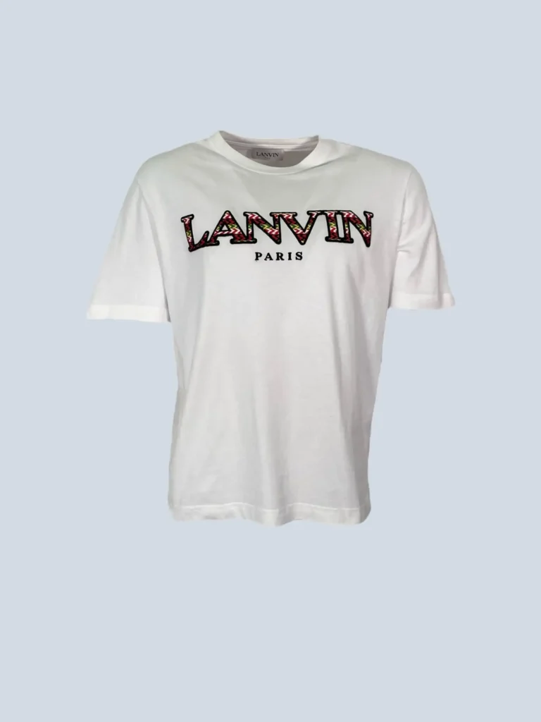 T-shirt in cotone con logo ricamato, M.