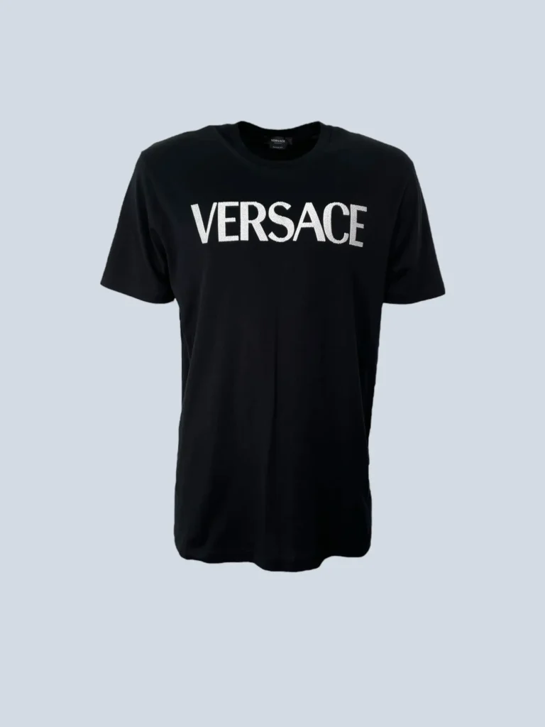 T-shirt in cotone logo ricamo, XL.