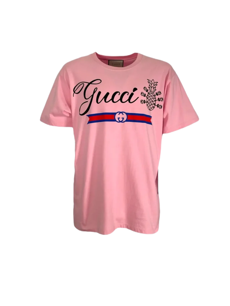 T-shirt in cotone logo e ananas.