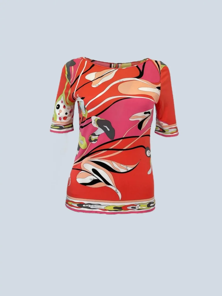T-shirt in seta fantasia, 40.